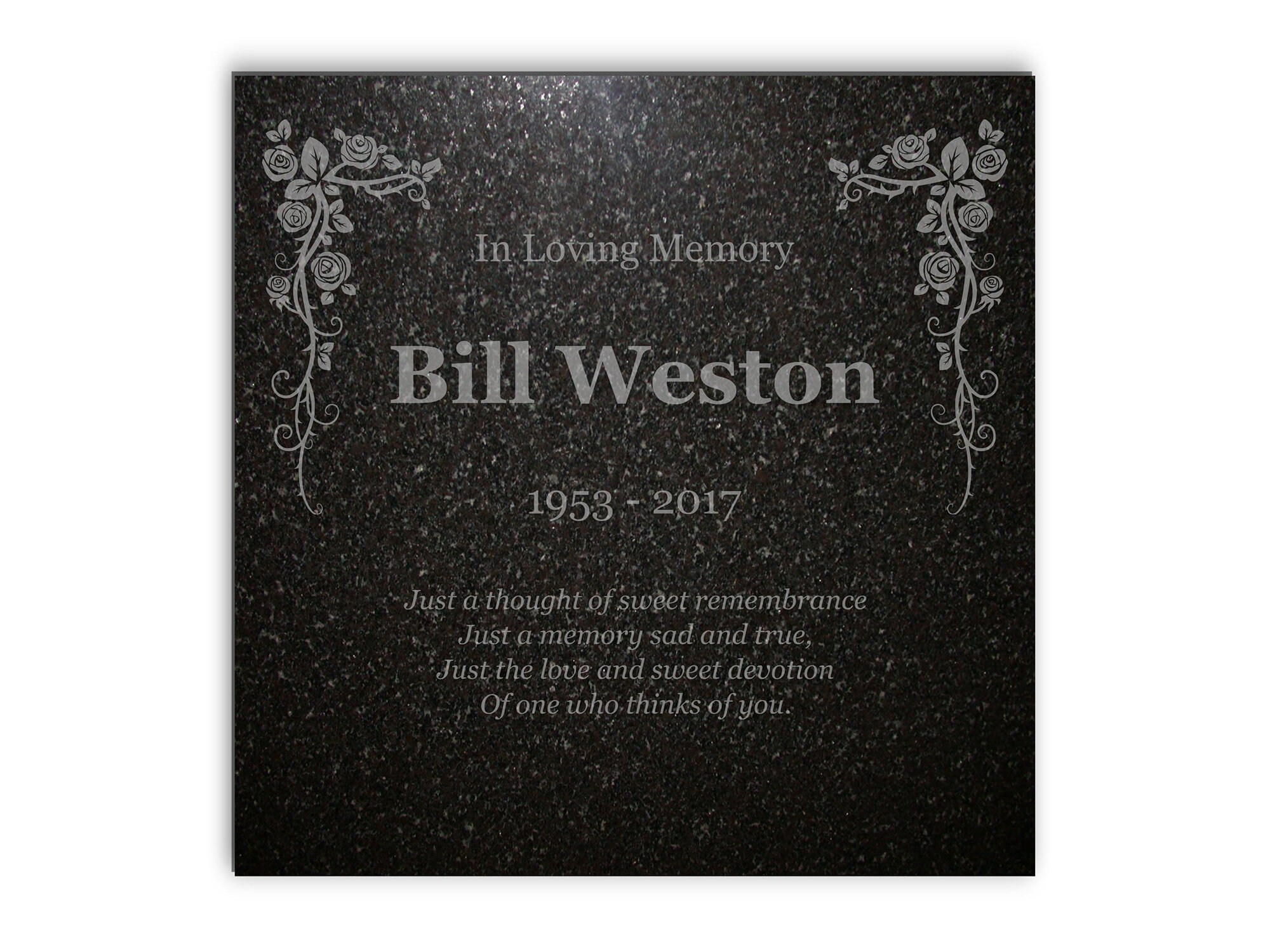 LARGE 12 Granite Memorial Plaque Personalised Etsy