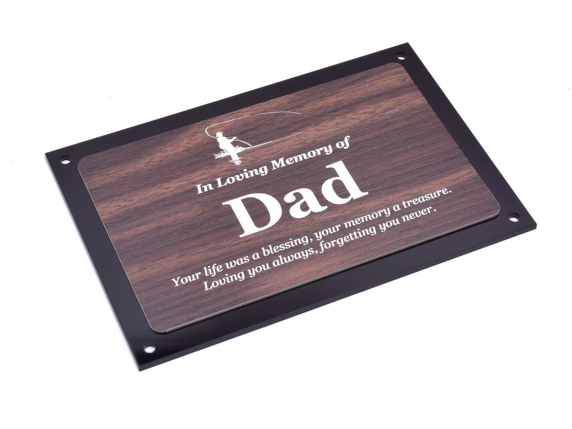 NEW Beautifully Engraved Dad Memorial Plaque Walnut Wood Etsy