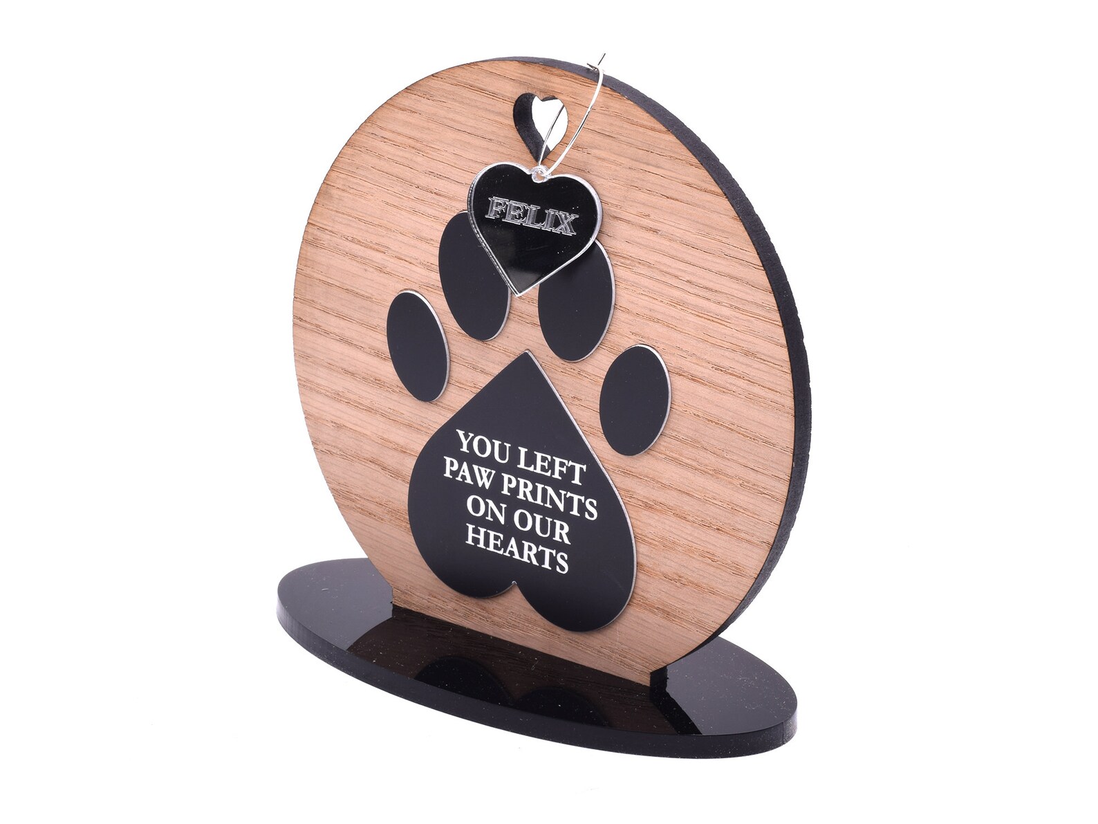 Paw Print Pet Memorial Freestanding plaque personalised Etsy