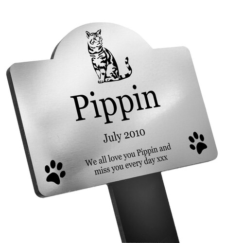Memorial Plaque for Pet Cat Personalised Cat Grave Stone Etsy