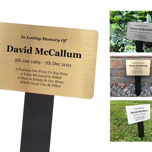 MEMORIAL BENCH PLAQUE Etsy