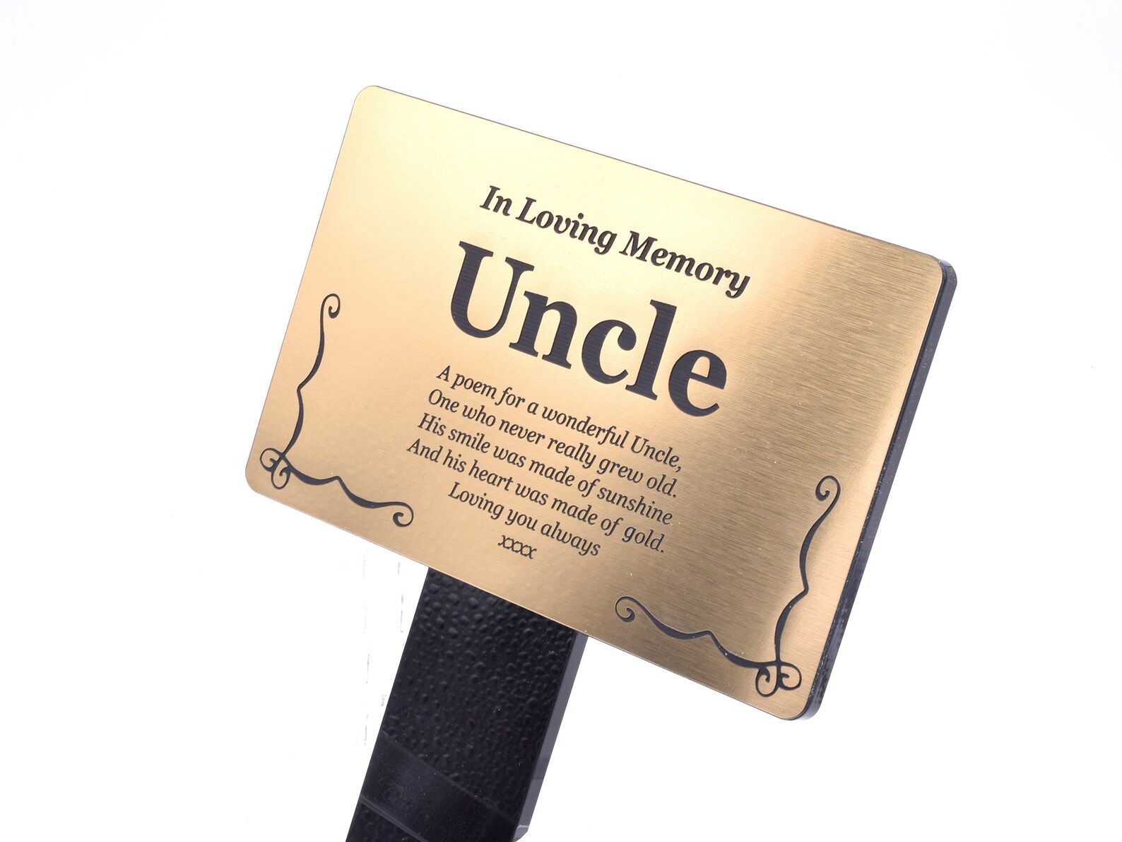 In Loving Memory Uncle Engraved Memorial Stake with poem | Etsy