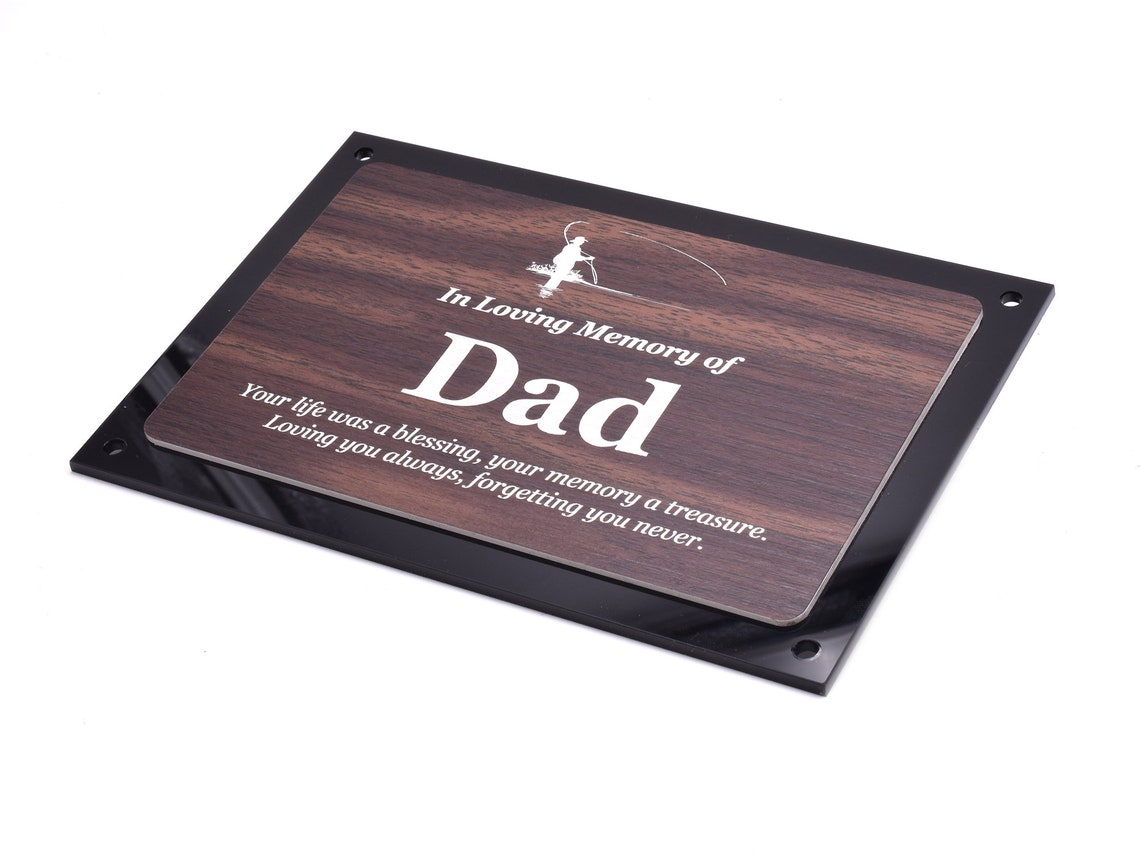 NEW Beautifully Engraved Dad Memorial Plaque Walnut Wood Etsy