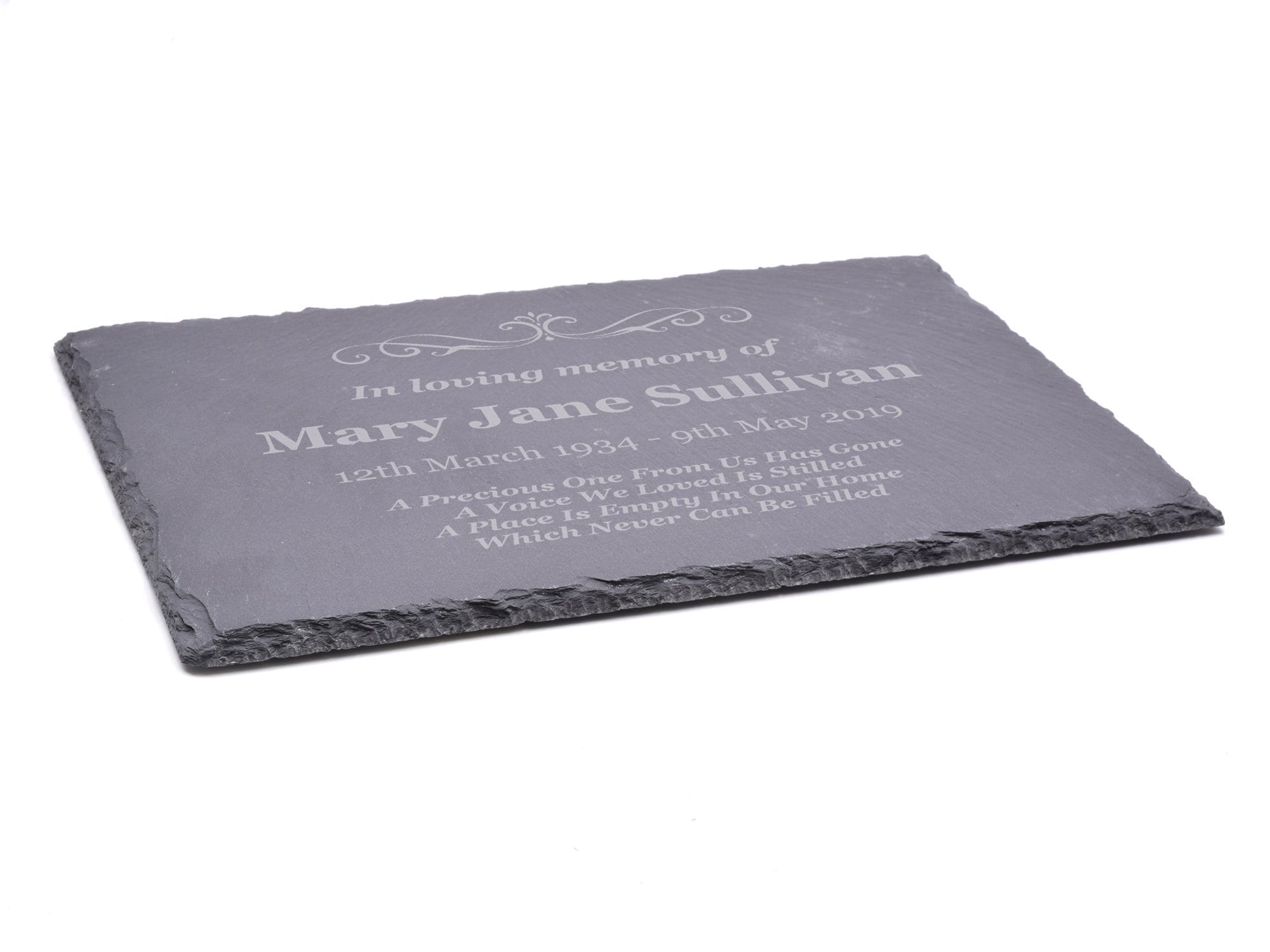 Personalised Engraved Slate Memorial Plaque 30 x 20 cm Etsy