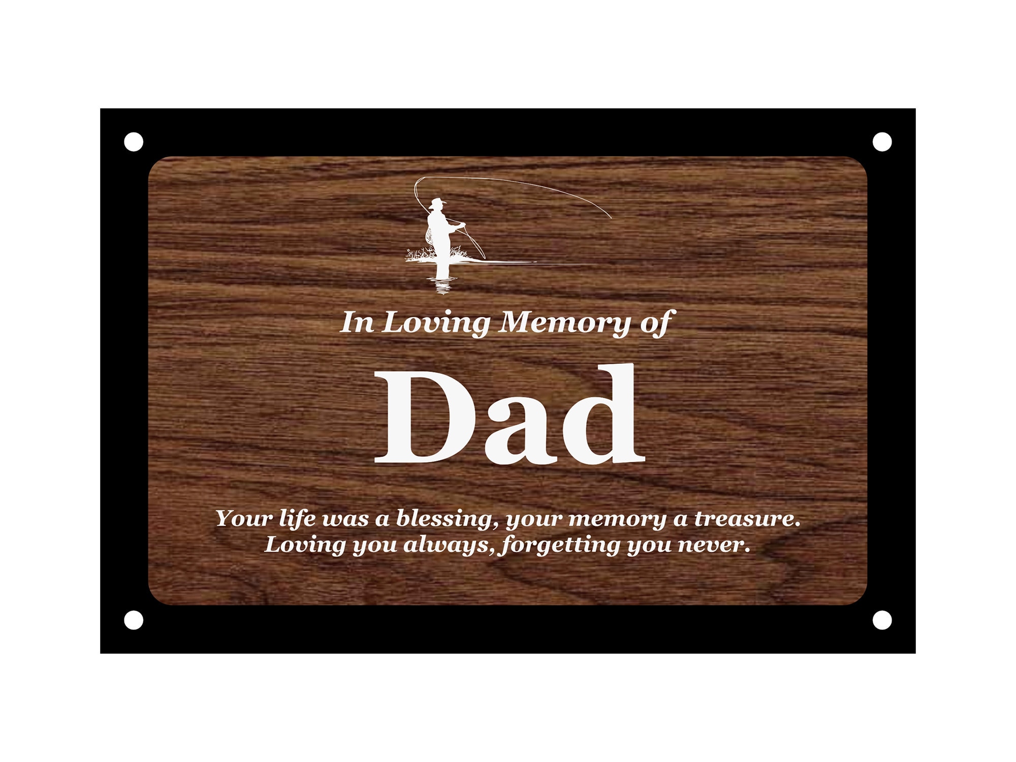 NEW Beautifully Engraved Dad Memorial Plaque Walnut Wood Etsy