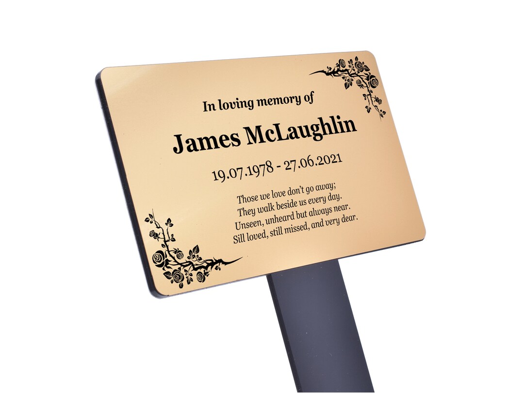 Personalised Memorial Plaque Stake LARGE Etsy UK
