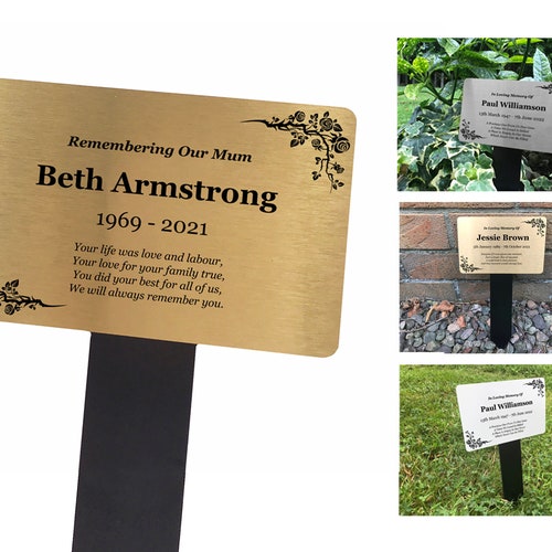 MEMORIAL BENCH PLAQUE Etsy