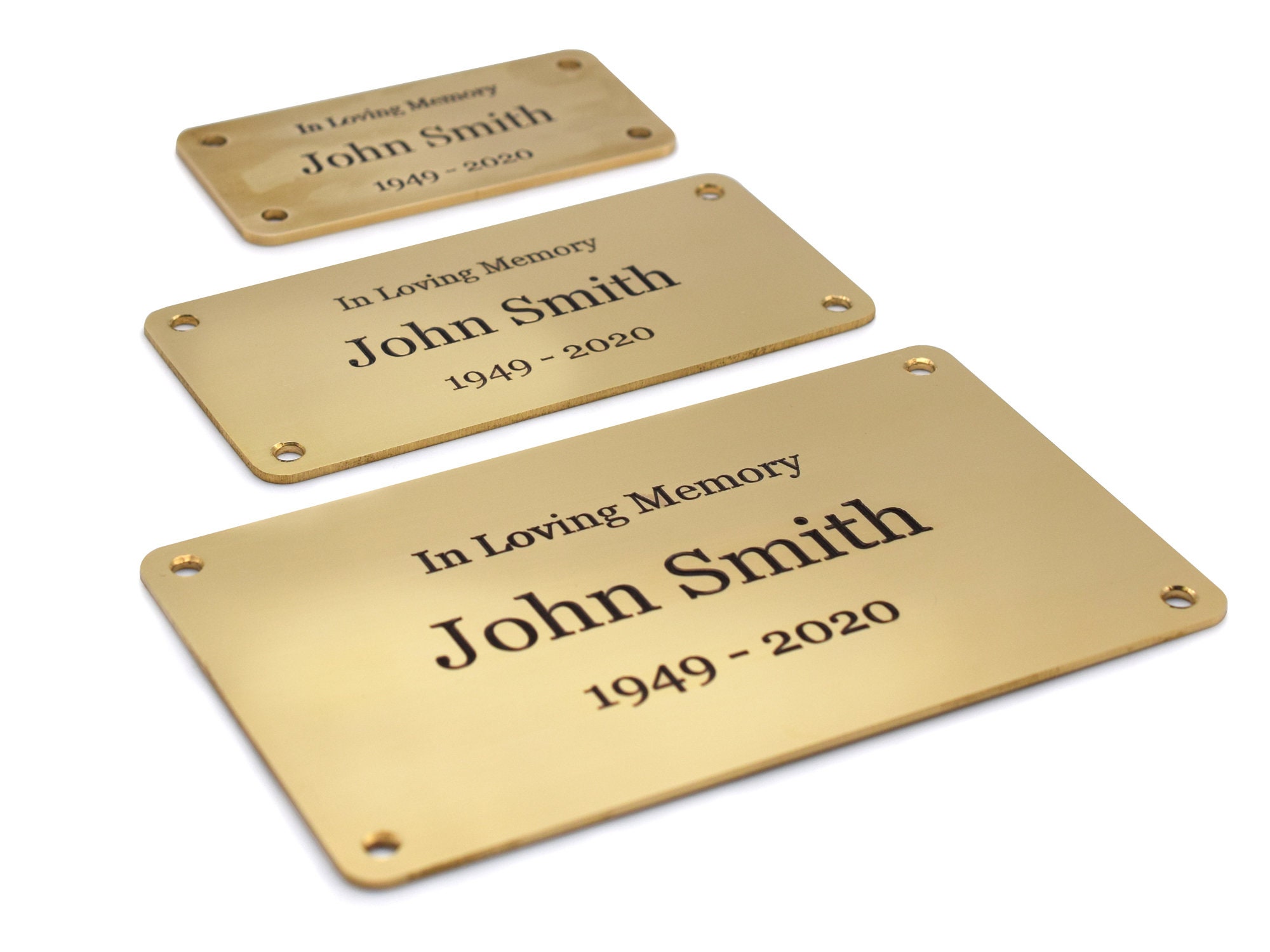 Personalised Brass Memorial Plaque Ideal for Benches House Etsy UK