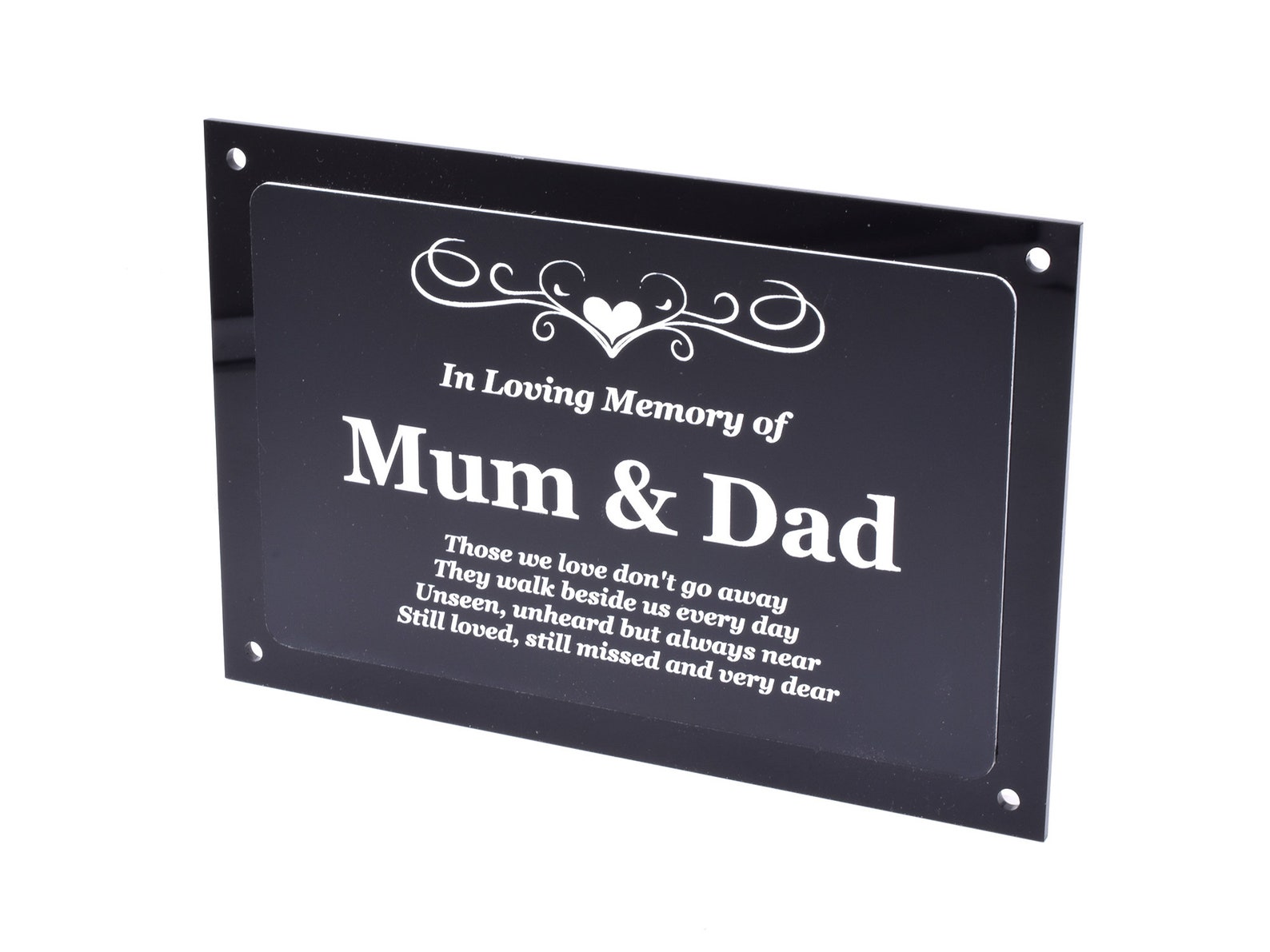 NEW Beautifully Engraved Mum & Dad Memorial Plaque Indoor Etsy
