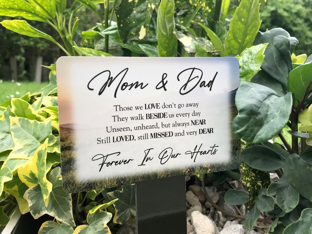 Mom & Dad Memorial Plaque Stake Etsy