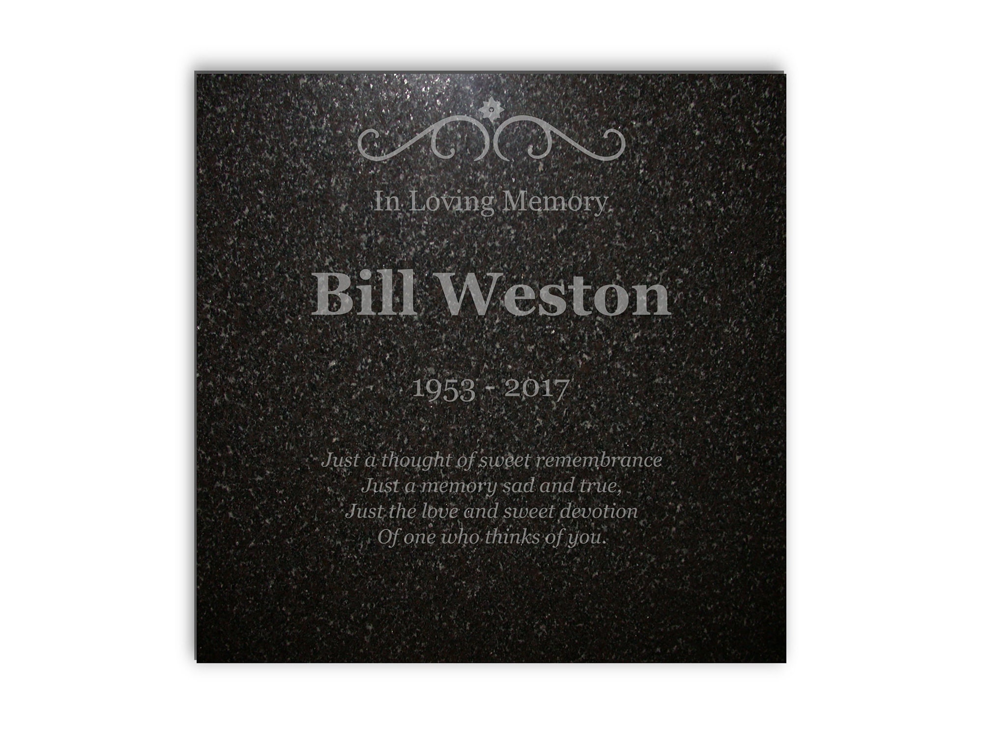 LARGE 12 Granite Memorial Plaque Personalised Etsy