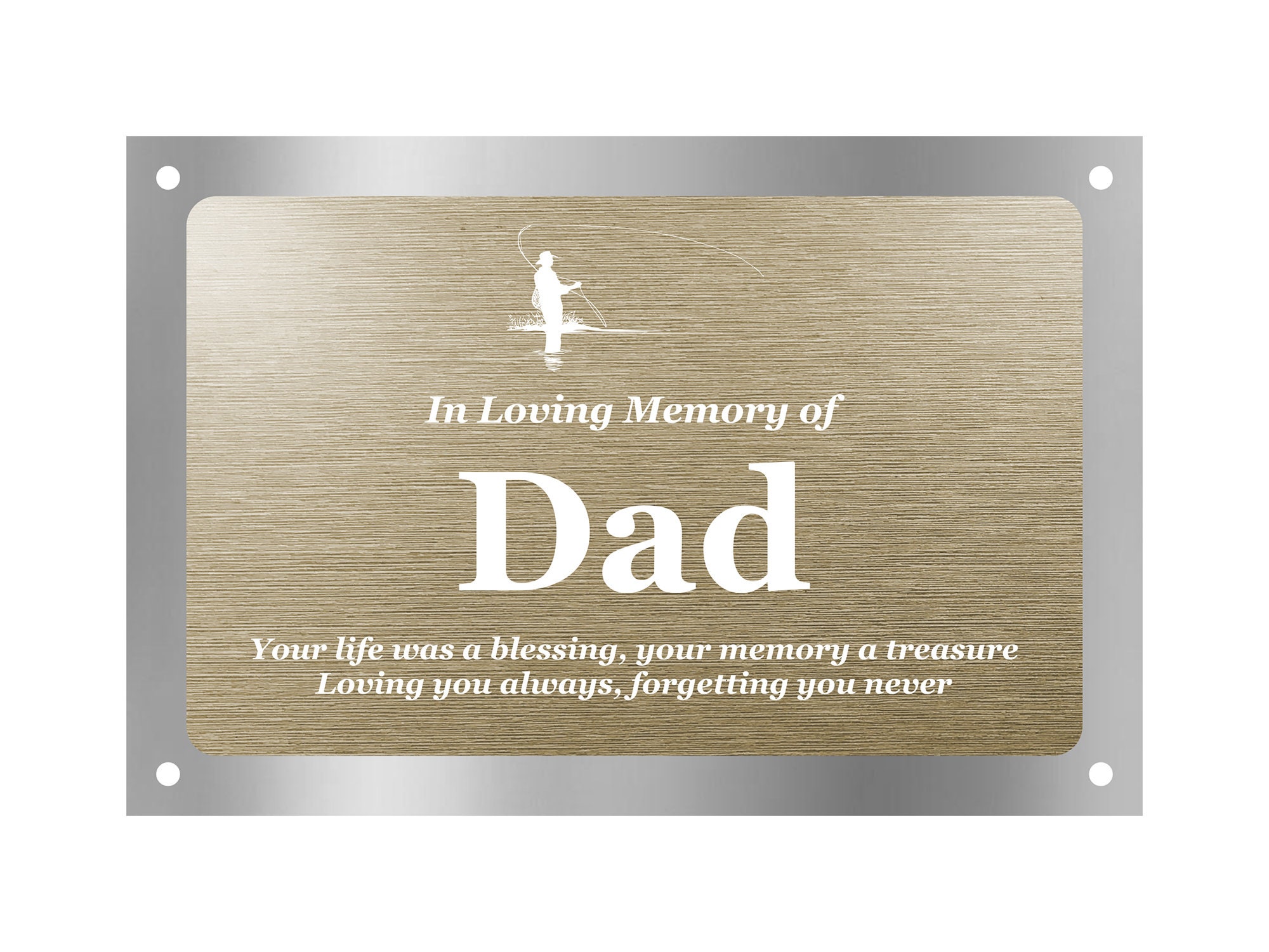 NEW Beautifully Engraved DAD Memorial Plaque in Gold & Silver Etsy