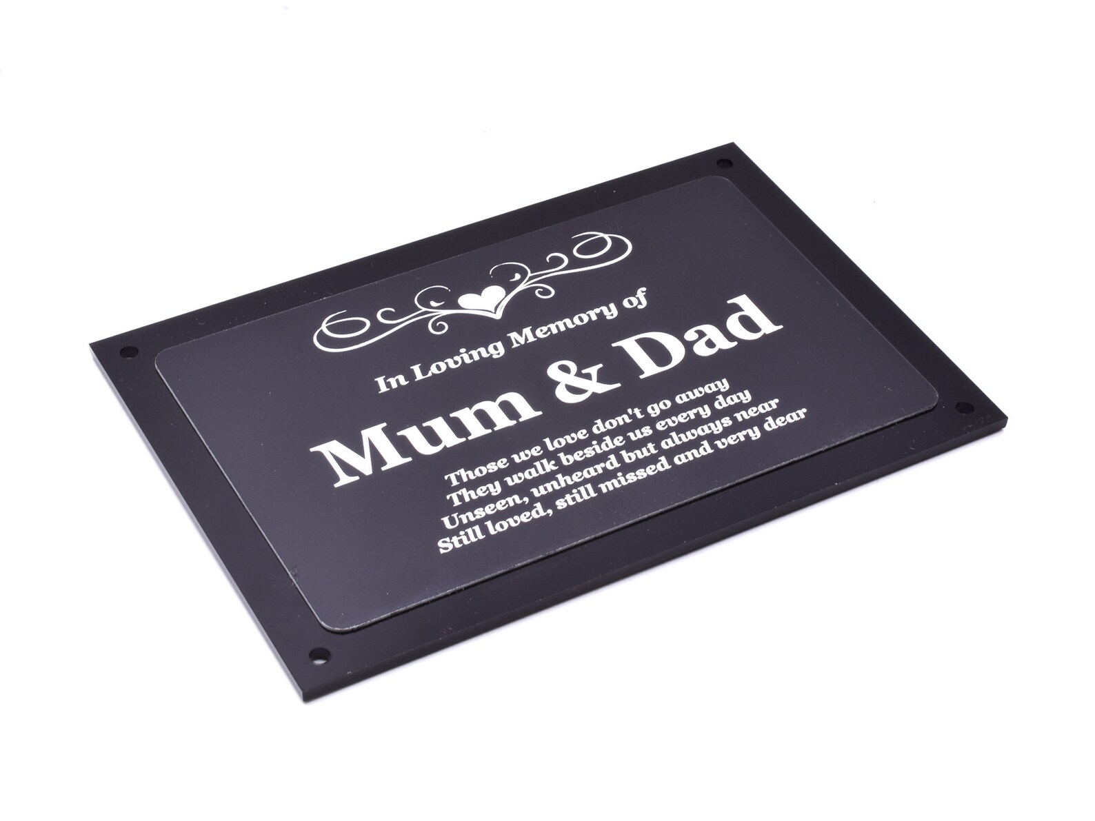 NEW Beautifully Engraved Mum & Dad Memorial Plaque Indoor Etsy