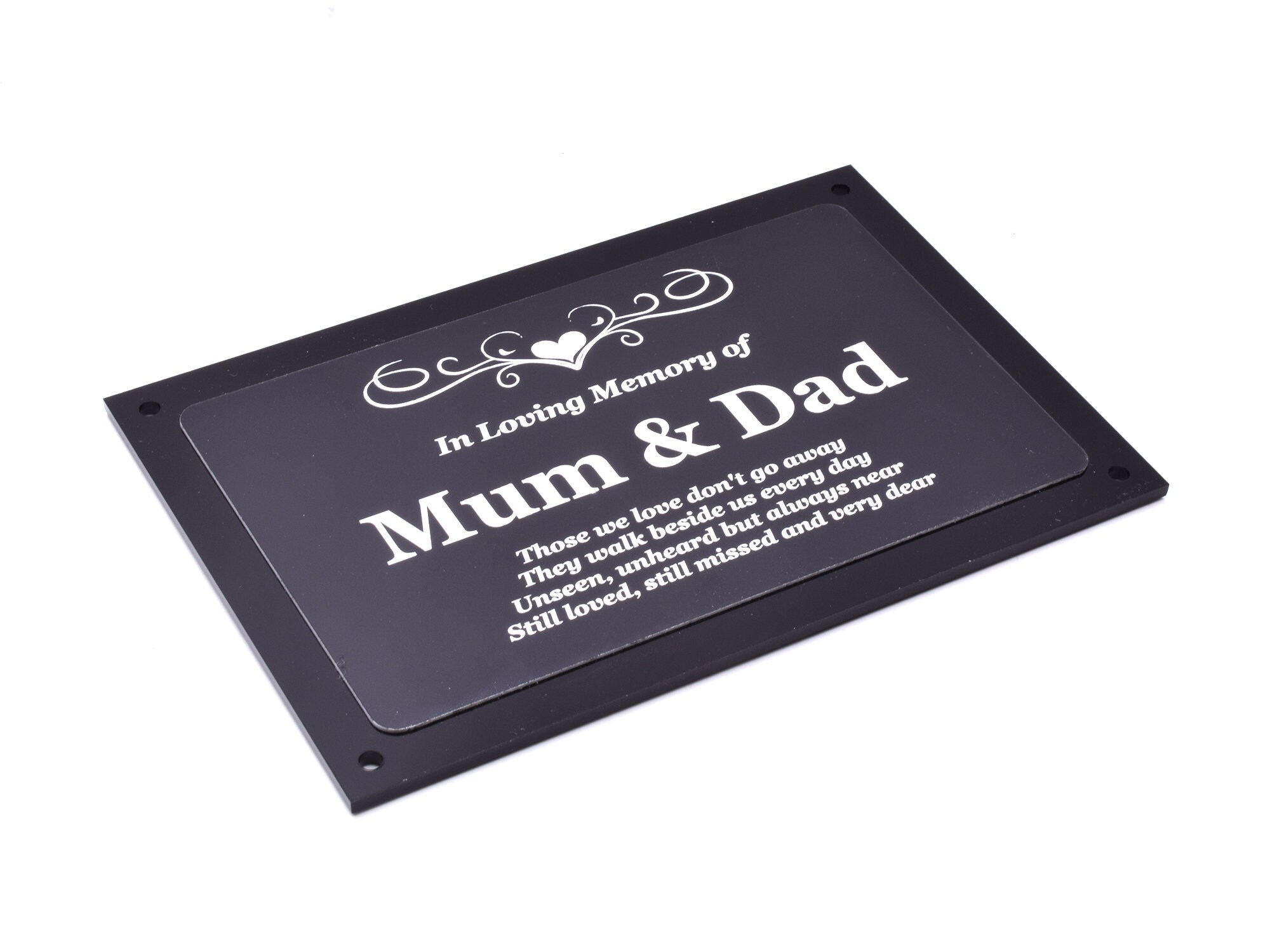 NEW Beautifully Engraved Mum & Dad Memorial Plaque Indoor Etsy