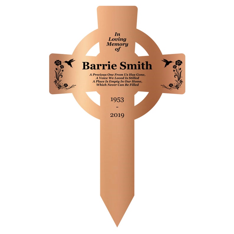 Large Personalised Celtic Cross Shaped Memorial Grave Marker Etsy