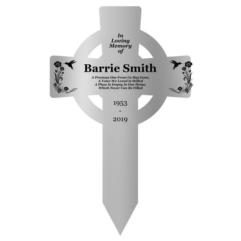 Large Personalised Celtic Cross Shaped Memorial Grave Marker Etsy
