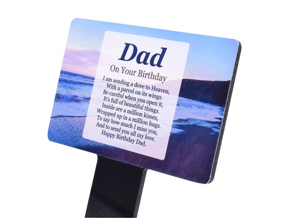 On Your First Heavenly Birthday Dad Grave Card Memorial 