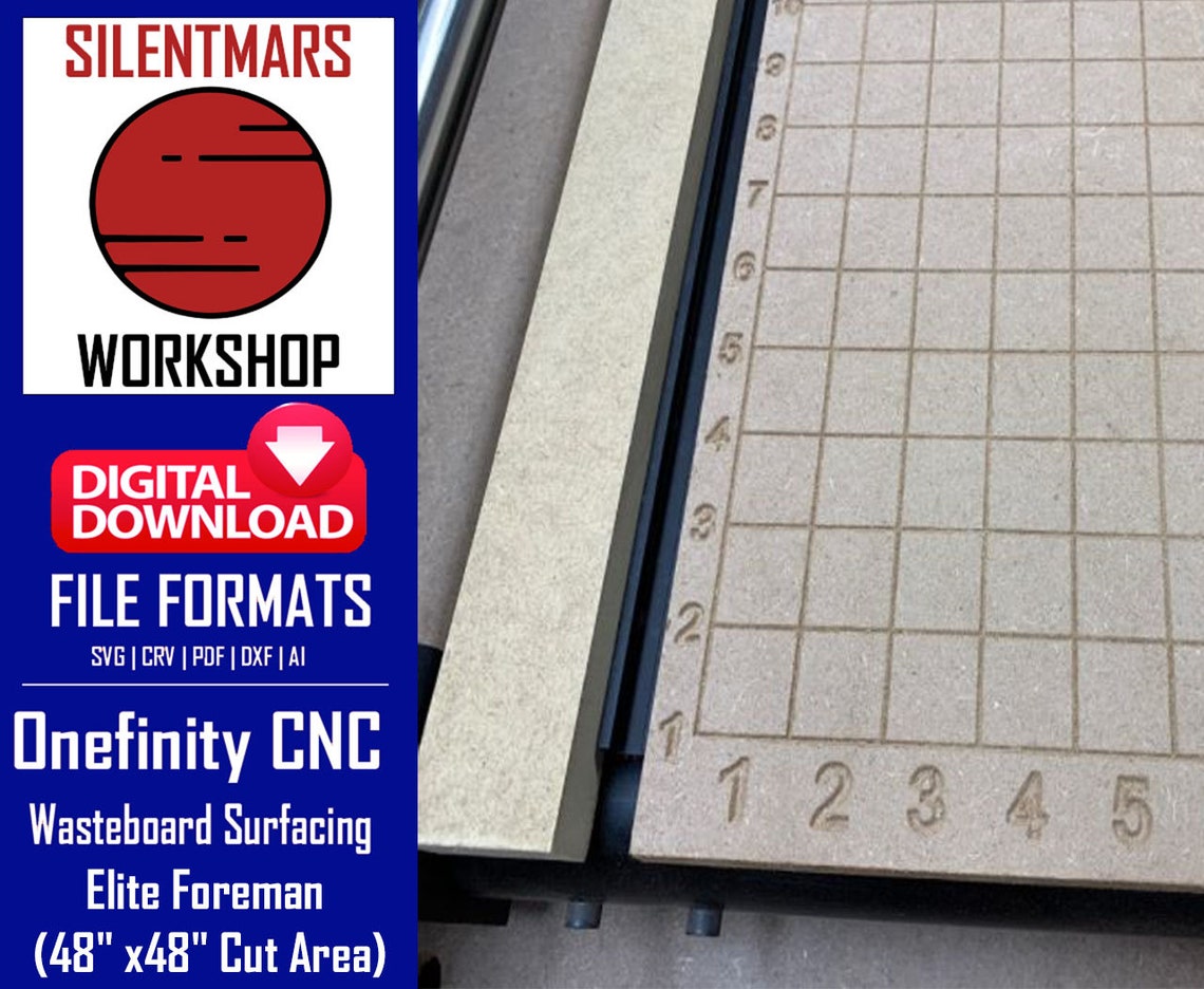 Onefinity CNC Waste Board Surfacing, Grid for Elite Foreman &
