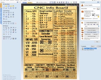 SMW CNC Measurement Conversion Information board - digital copy svg ai crv dxf