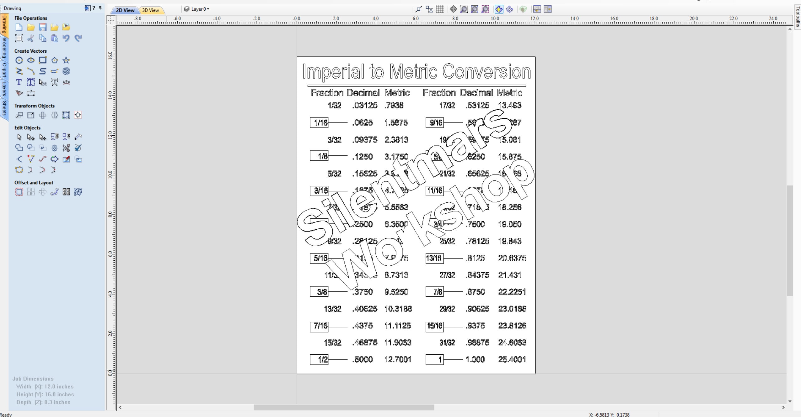 Measurement Conversion Chart Imperial to Metric Digital File Svg Ai Crv ...