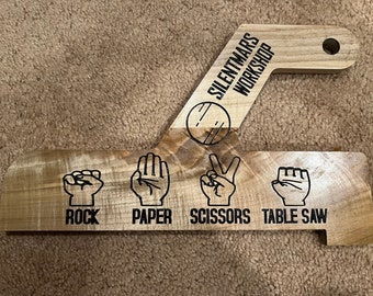Table Saw Push Stick – Rock Paper Scissors Safety Design