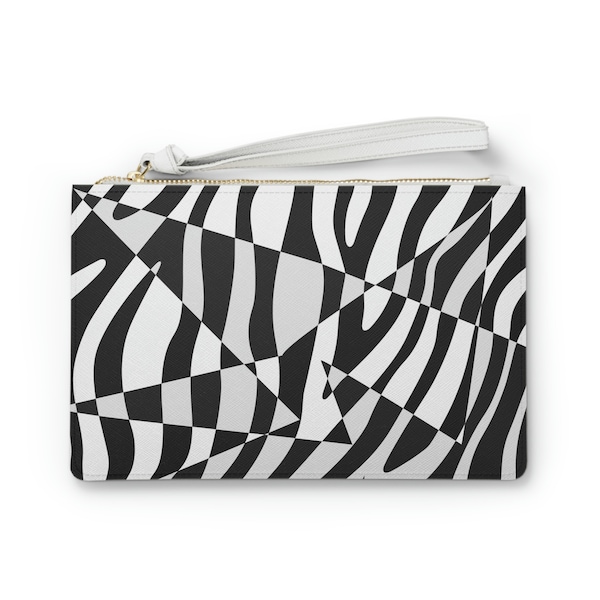 BLACK and WHITE CLUTCH Bag,  Purse on the go, Clutch bag for Women, Gift for Mom, Gift for Teacher, Gift for Wife