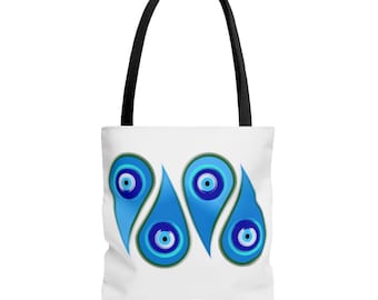 Evil Eye Tote Bag, Gift for Mom, Gift for Her, Gift for Teacher, Gift for a friend, Birthday Gift