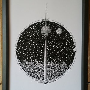 Kunstdruck Fernsehturm Berlin