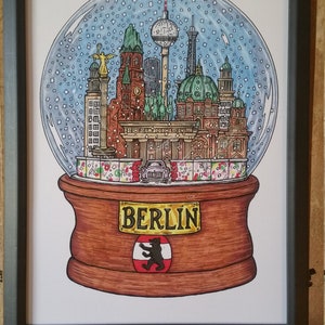 Color Art Print Berlin Snowglobe