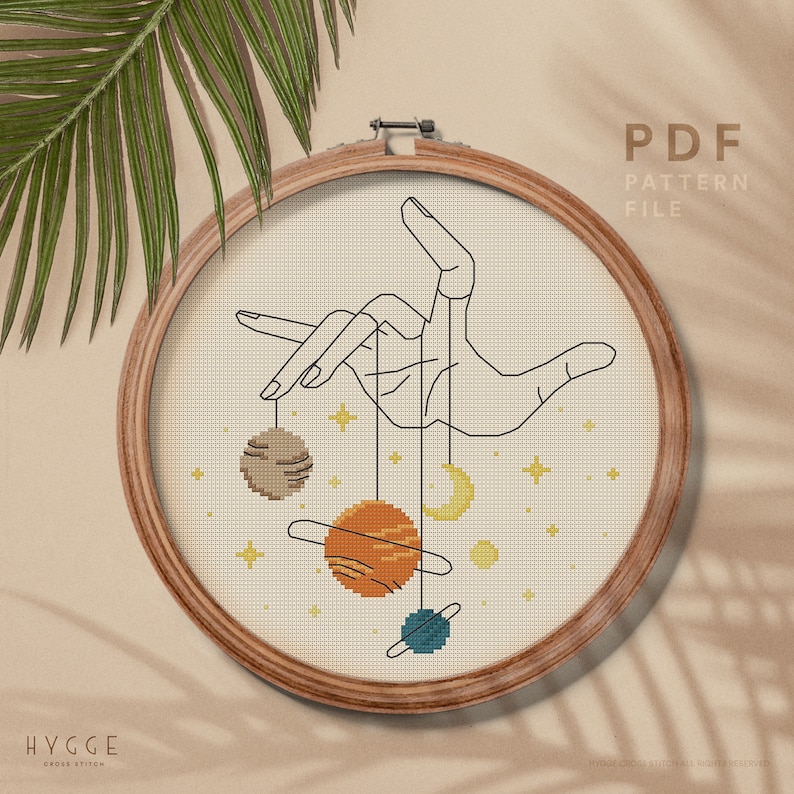 Celestial Cross Stitch Pattern Easy Counted Cross Stitch Etsy