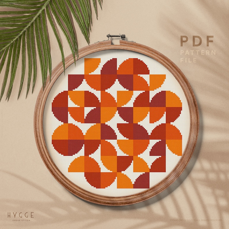 Abstract Cross Stitch Pattern Modern Art Counted Cross Stitch Etsy