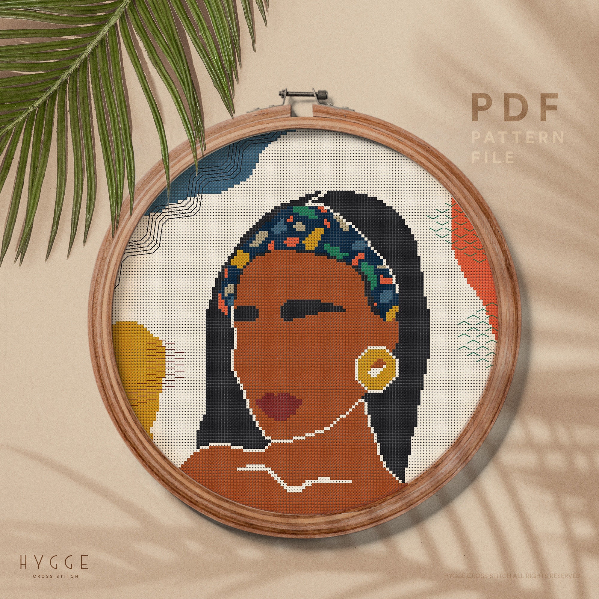 Female Cross Stitch Pattern Modern Cross Stitch PDF Chart - Etsy