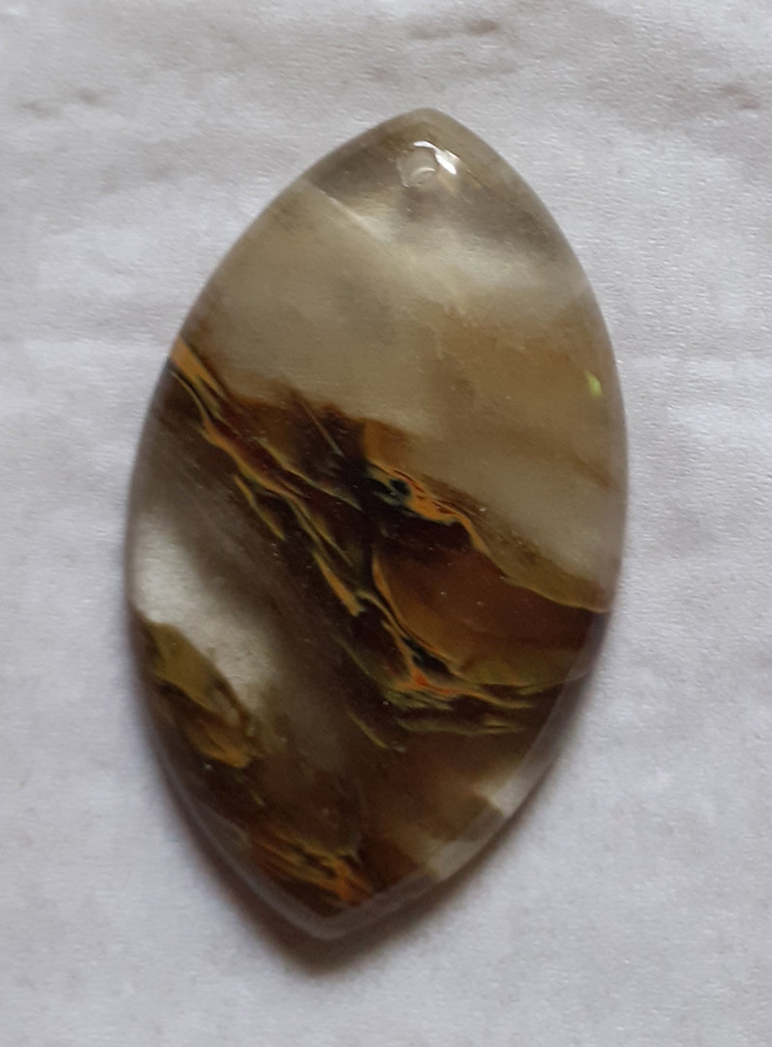 Pierced Quartz Volcano Glass 50x30x7mm Etsy