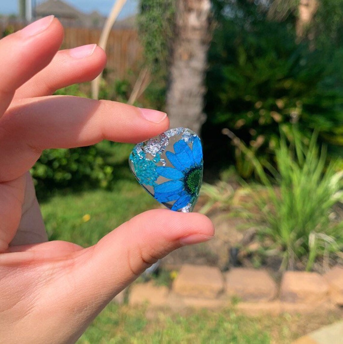 Custom Resin Flower Guitar Picks Guitar Picks Music Etsy