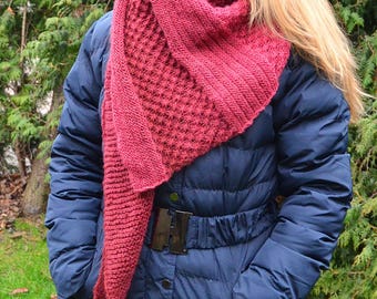 Strickanleitung Dreieckstuch mit Sternchenmuster – PDF Download DEUTSCH, ENGLISCH