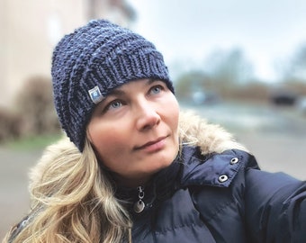 How to knit a Ladie’s Winter Woolly Hat - Knitting Spiral Pattern