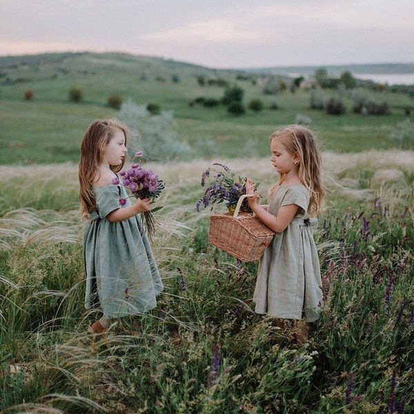 Bridal Flower Girl, Sage Green Flower Girl Dress, Gifts for Girls