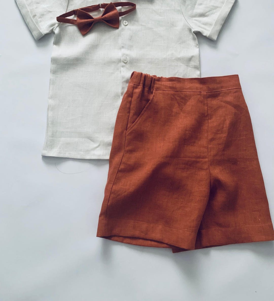 Boys Striped Linen Shorts main image 1