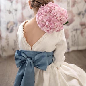 Bridesmaide Ivory Girl Dress, Royal Wedding Girl Dress, Classic Flower Girl Dress