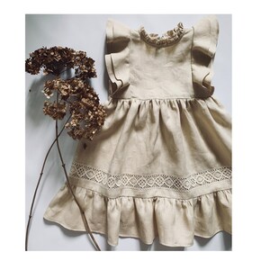 Flower Girl Dress Lace "Jasmine" , Junior Bridesmaid,  Boho Flower Girl Dress