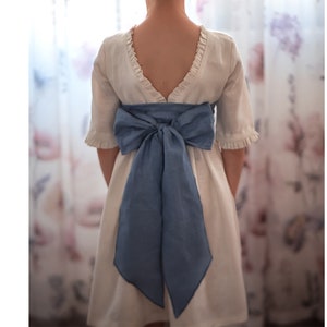 Ivory Flower Girl Dress, White Flower Girl Dress, Boho Flower Girl Dress, Girls Linen Dress