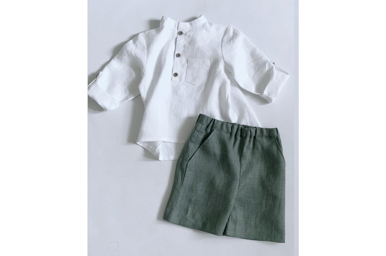 White Linen Shirt Long Sleeve Linen Shirt Toddler Boy Shirt Etsy