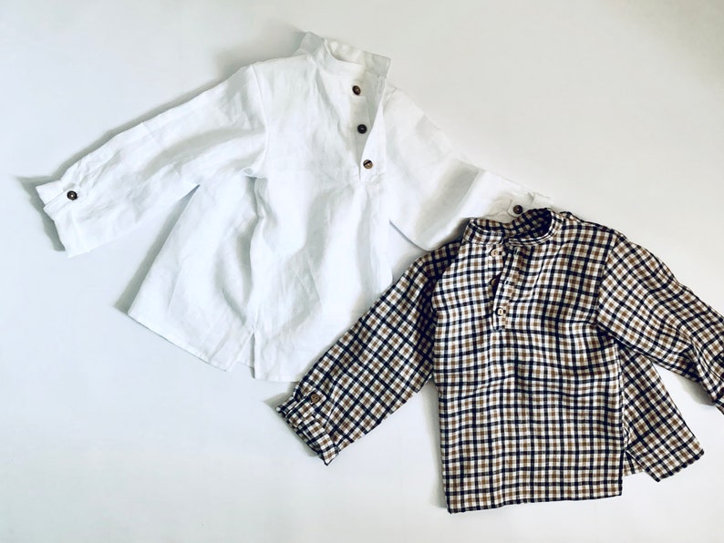 White Linen Shirt Long Sleeve Linen Shirt Toddler Boy Shirt Etsy
