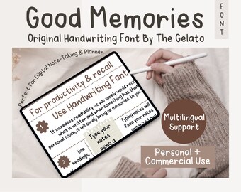 Clean Handwriting Font for Digital Note Taking Planner Handwriting Student Note iPad GoodNotes Font School Material Font Story Book Font