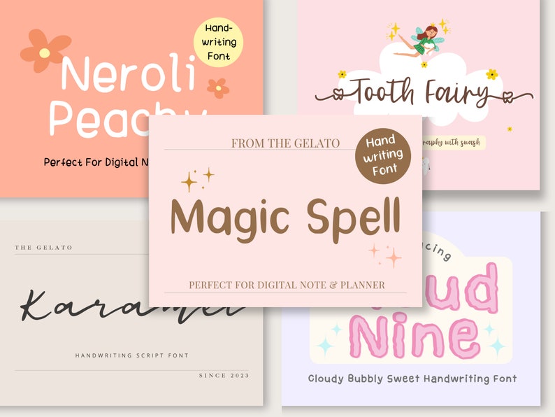 Handwritten Western Font Bundle Commercial Use Font Handwriting Cursive ...