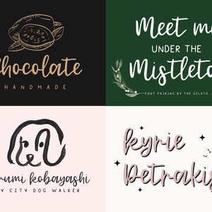 Handwritten Script Font Bundle Sweet Cursive Font Scrapbook Font Canva ...
