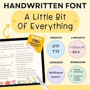 Clean Handwriting Font GoodNotes Handwritten Font Digital Planner Font Neat Note Taking Font Cute Planner Font Aesthetic GoodNotes Font