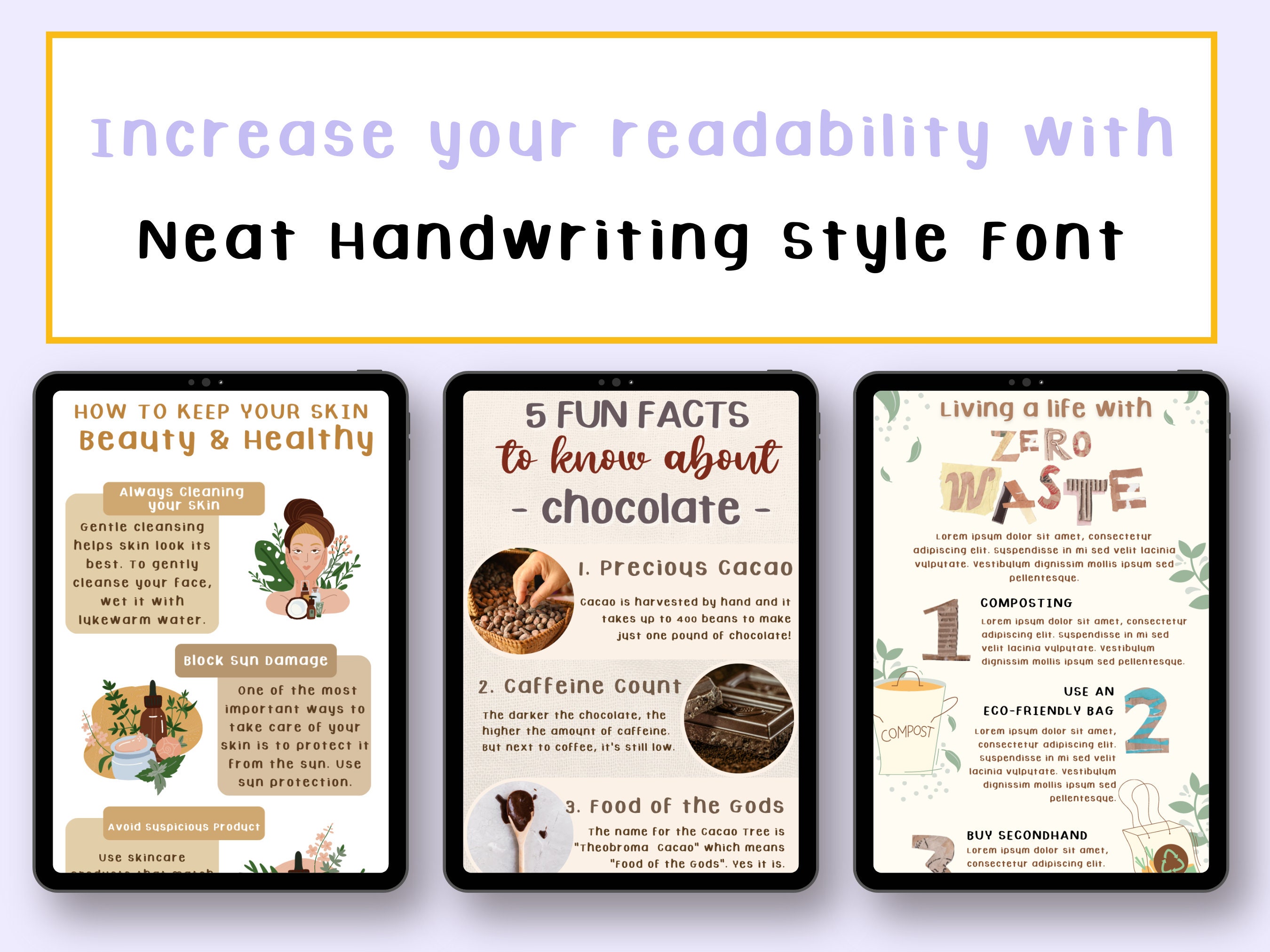 Student Goodnotes and Notability Font Multilingual Font Simple Western ...
