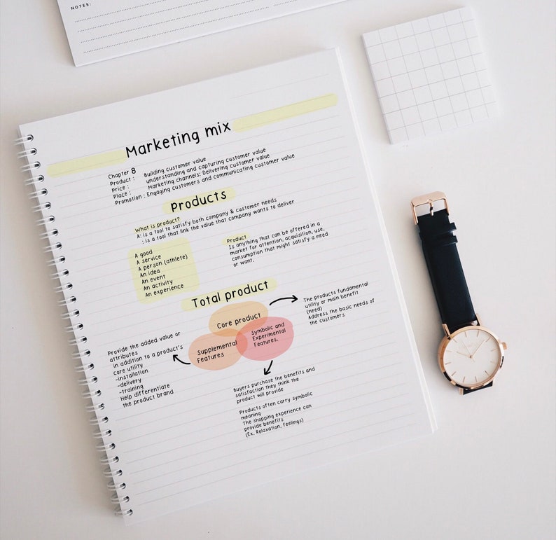 Digital Font Study Note Simple Note Instant Download Font Etsy