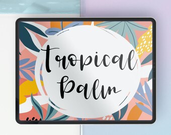 Digital font, modern calligraphy font, wedding font, hand lettering font, script font, instant download font -Tropical Palm